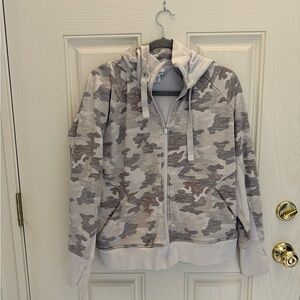 Athleta Camouflage Zip-Up Hoodie
